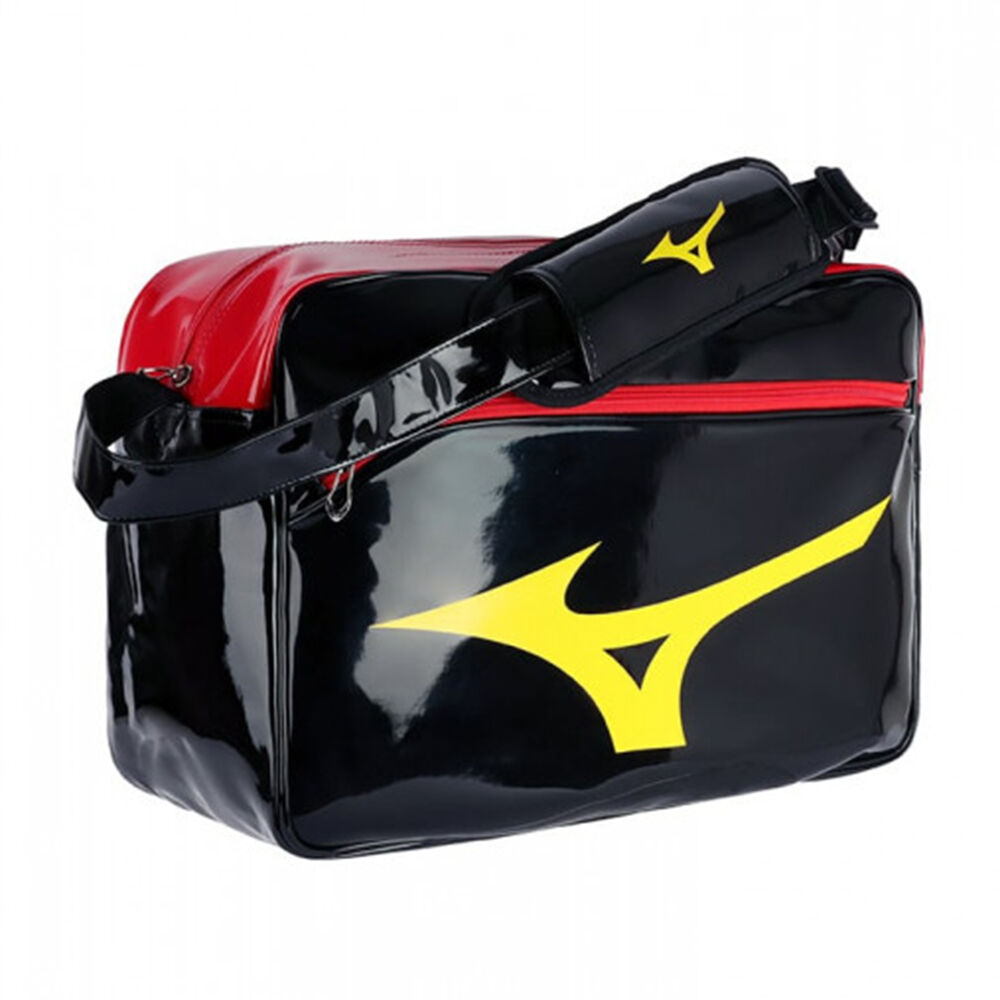 Mochila Mizuno RB Enamel M - Homem - Pretas/Vermelhas - DZGRY1354